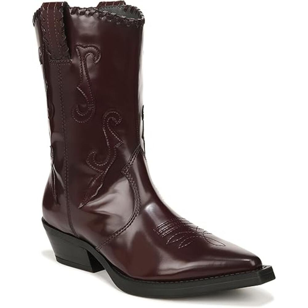 Franco Sarto Women's Lance Western Mid Calf Boots Size 8.5 Red NWT